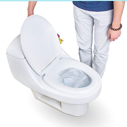 YLKCU Toilettensitzkissen, waschbare Toilettensitzbezüge Warmer Selbstklebender Wärmer Waschbare Gesundheit Toilettensitzbezug Pad Wiederverwendbarer Toilettensitzbezug, Weiß – Bild 6