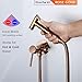 Handheld Bidet Sprayer for Toilet, Hot and Cold Stainless Steel Brushed Nickel Cloth Diaper Bidet Toilet Sprayer for Baby Wash and Feminine Wash,Brushed Gold (Color : Titanium Gold)