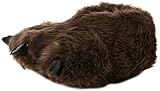 xs-stock.com Ltd Mens Cosy Bear Feet Hibernation Wear Fluffy Novelty Slippers - UK Size 9 Brown - Image 1