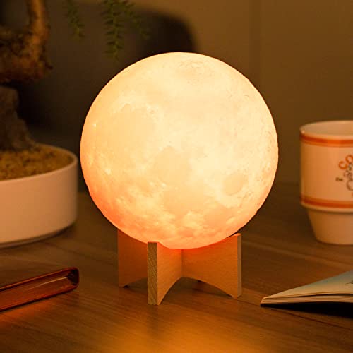 Tischlampe mit 3D Mond