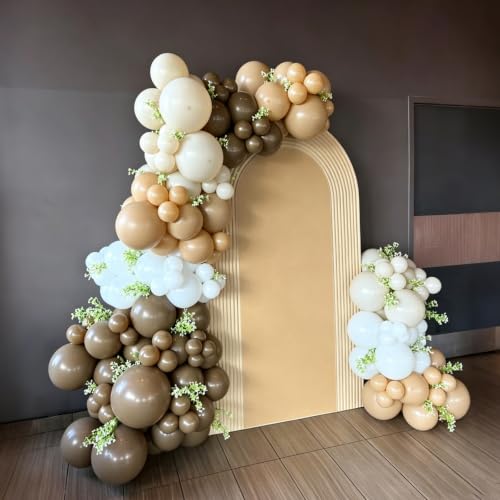 Image of Lukiituke Brown Balloons, 65Pcs Western Neutral Balloons with 12in | Latex Balloons for Boho, Cowboy, Birthday, Thanksgiving Decorations