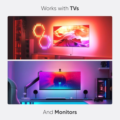 Image of Nanoleaf 4D - TV Sync Camera and Smart Addressable Gradient Lightstrip Kit, Immersive TV LED Backlights, Bias Lighting for Home Theatre & Console Gaming (Up to 85 inch TVs and Monitors)