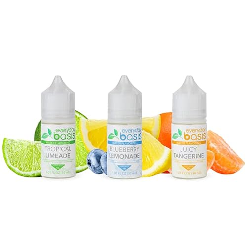 Everyday Basis Water Flavoring – Liven Up Your Water – Great Taste – Great Flavors – Keto Friendly, 0 Calories – No Dyes Or Food Coloring (Citrus Variety Pack) #TOP1
