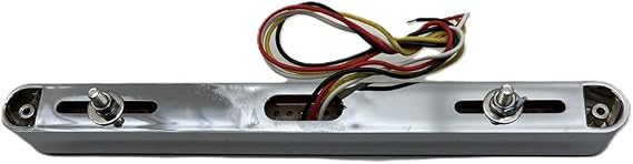 C2W Split-Turn Function Light Bar with Bezel, 9 inch, 10 Red LEDs/Lens