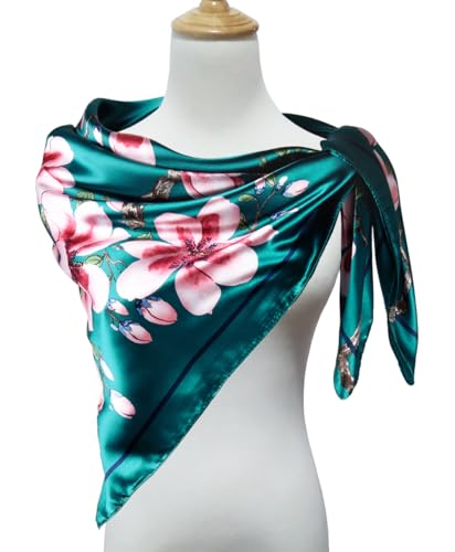 vabovin Silk Like Head Scarf for Women Satin Printed Bandana for Hair Wrapping Fashion Accessory 35 Inch Square Hair Scarf4