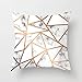 PPMP Housse de Coussin en Or Rose taie d'oreiller décorative géométrique pour Chaise à la Maison canapé taie d'oreiller décorative Housse de Coussin A3 45x45 cm 1 pc