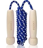 Egosky Jump Rope Kids, Adjustable Wooden Handle Skipping Rope Best for Boys and Girls Fitness Training/Exercise/Outdoor Activity Fun Toy