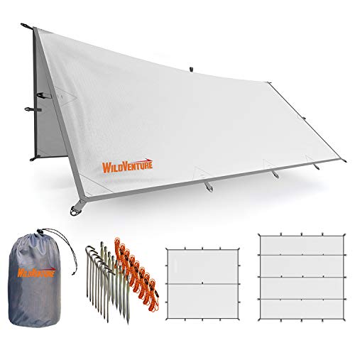 WildVenture Tent Tarp, Rain Fly, Waterproof Tarp, Camping Tarp, Hammock Rain Fly, Hammock Tarp, Tent Camping Accessories, Rain Tarp, Tarp Shelter, Camping Shelter, Camping Equipment