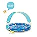 SunSmart Lazy River Kiddie Pool with Two Toy Duckies, Inflatable Kids Pool with Removable UPF50 Sunshade Canopy, Heavy Duty Toddlers Pool