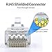 XANHAM 100 Pack Cat 6 Pass Through Shielded RJ45 Connector Modular Crimp Network Plug for 23AWG Cat6, Cat5, Cat5e SFTP and FTP Solid or Stranded Ethernet Cable