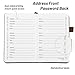BIYUNRO Small Pocket Notebook, Mini Address Book & Password Book with Alphabetical Labels (Brown)