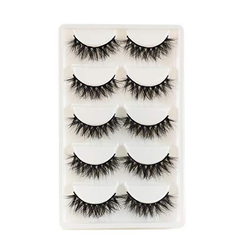 Newcally Real Mink Lashes False Eyelashes So Natural 5 Pairs