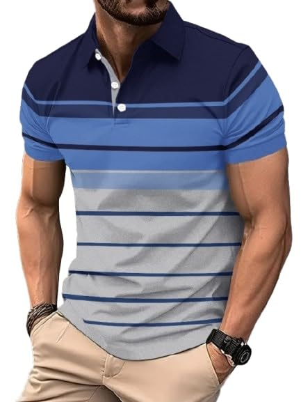 Image of Noble Monk Men's Regular Fit Polo T Shirt |Half Sleeves |Collar Tshirts T Shirt | Casual Tshirt