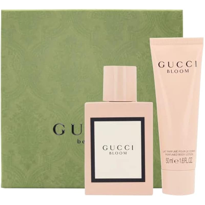 Gucci Bloom Eau De Parfum and Scented Lotion Gift Set Perfume for Women 1.6 oz and Perfumed Lotion for Women 1.6 oz 0.08 Fl Oz (Pack of 2)