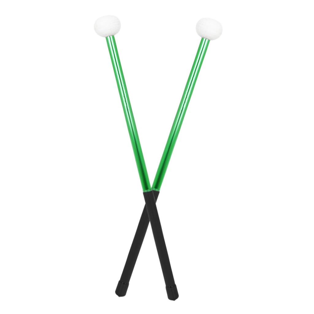 ifundom 6stücke Aluminium Schlagzeugstöcke Mit Filzkopf Hochwertige Percussion-sticks Für Und Übungsanwendungen Grün Langlebig Und Präzise Gefertigt