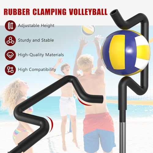 Volleyball Spike Trainer, Height Adjustable Volleyball Hitting Trainer, Hitting Training Tool for Snapping, Serving and Jumping Drills, Hitting Training Equipment for Beginners and Professionals - Image 5