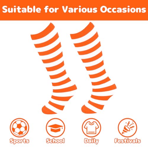 Image of Olreco 1 Pack Toddler Kids Youth Soccer Socks Girls Boys Baseball Socks Youth Knee High Softball Football Accessories Cotton