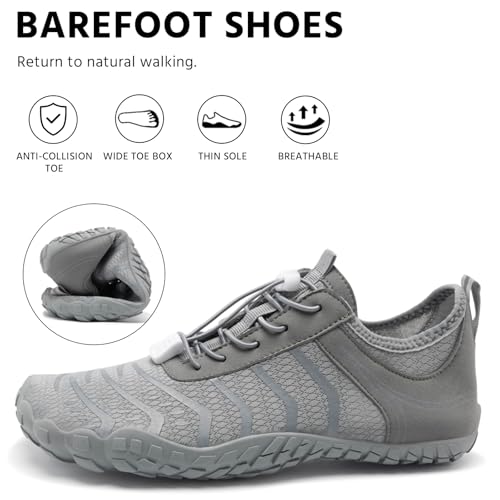 Image of EWUHA Barefoot Shoes Womens Mens Footwear for Walking Hiking with Wide Toe Box,Healthy & Non-Slip,Breathable Barefoot Vitality Water Shoes for Beach Pool Swim Outdoor (Unisex)
