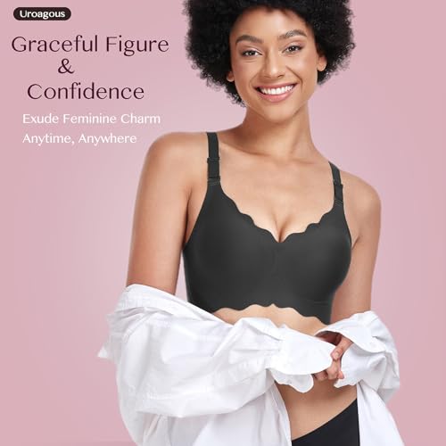 Silky Bras for Women No Underwire Floral Design Bralettes for Women Wireless T Shirt Bra Ultra Soft with Extender4