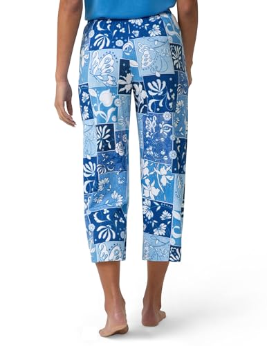 Image of HUE Women's Spring Pajama Separates Soft Whimsical Print Pjs with Flowers, Animals, Garden Themed Pjs, Cocktails