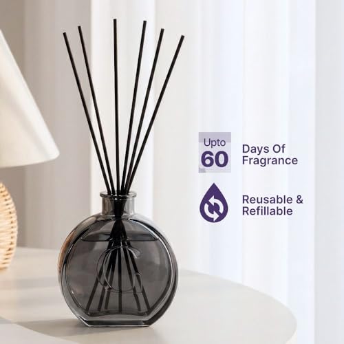 Image of Love Letters Reed Diffuser Set | Vanilla & Rose Notes | 100 ml with 6 Fiber Reed Sticks | Long-Lasting Home Fragrance (Up to 60 Days) | Air Freshener for Room, Bedroom & Bathroom