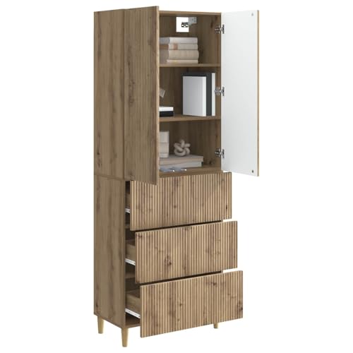 Armario de madera de pared para salones pequeños y oficinas sin espacio 4