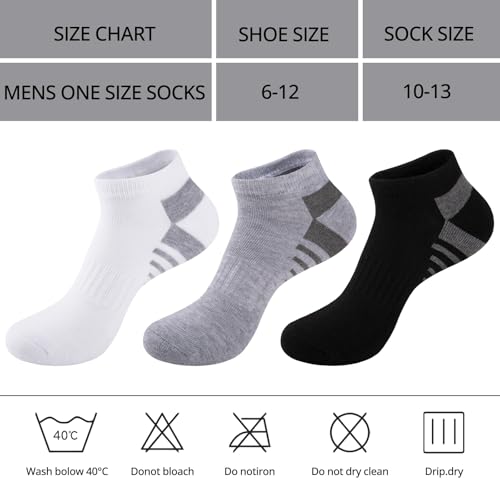 COOVAN 12 Pack Mens Ankle Low Cut Socks Athletic Running Cushion Casual Socks 12 Pairs4