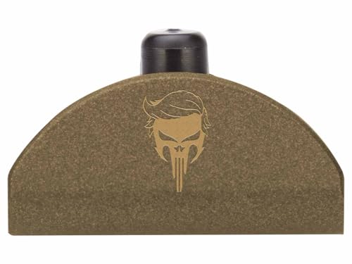 NDZ Performance Grip Plug for Glock Gen 4-5 – Heavyweight Brass – Fits G17 G19 G22 G23 G31 G34 G45 G47 – Cerakote Burnt Bronze Finish, Trump Skull – Made in USA