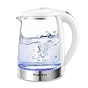 Topwit Electric Kettle Glass Electric Tea Kettle, 2L BPA-Free Hot Water kettle, Stainless Steel Inner Lid and Bottom Water Warmer, Fast Heating with Auto Shut-Off and Boil Dry Protection, White Topwit Electric Kettle Glass Electric Tea Kettle, 2L BPA-Free Hot Water kettle, Stainless Steel Inner Lid and Bottom Water Warmer, Fast Heating with Auto Shut-Off and Boil Dry Protection, White