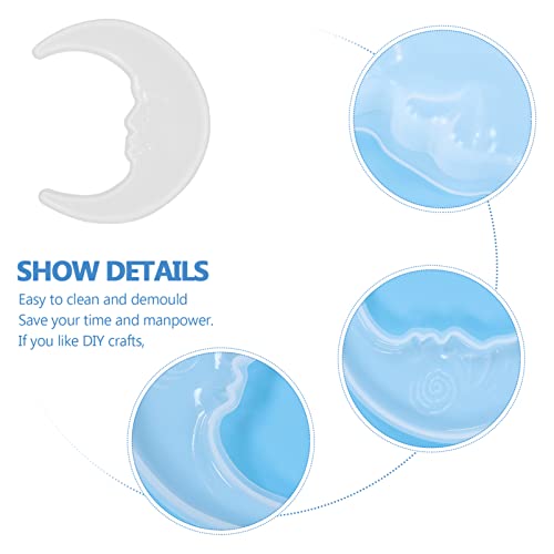 Angoily 6 peças molde diy epóxi lua resina ornamento em forma de artista decoração decorativa artesa