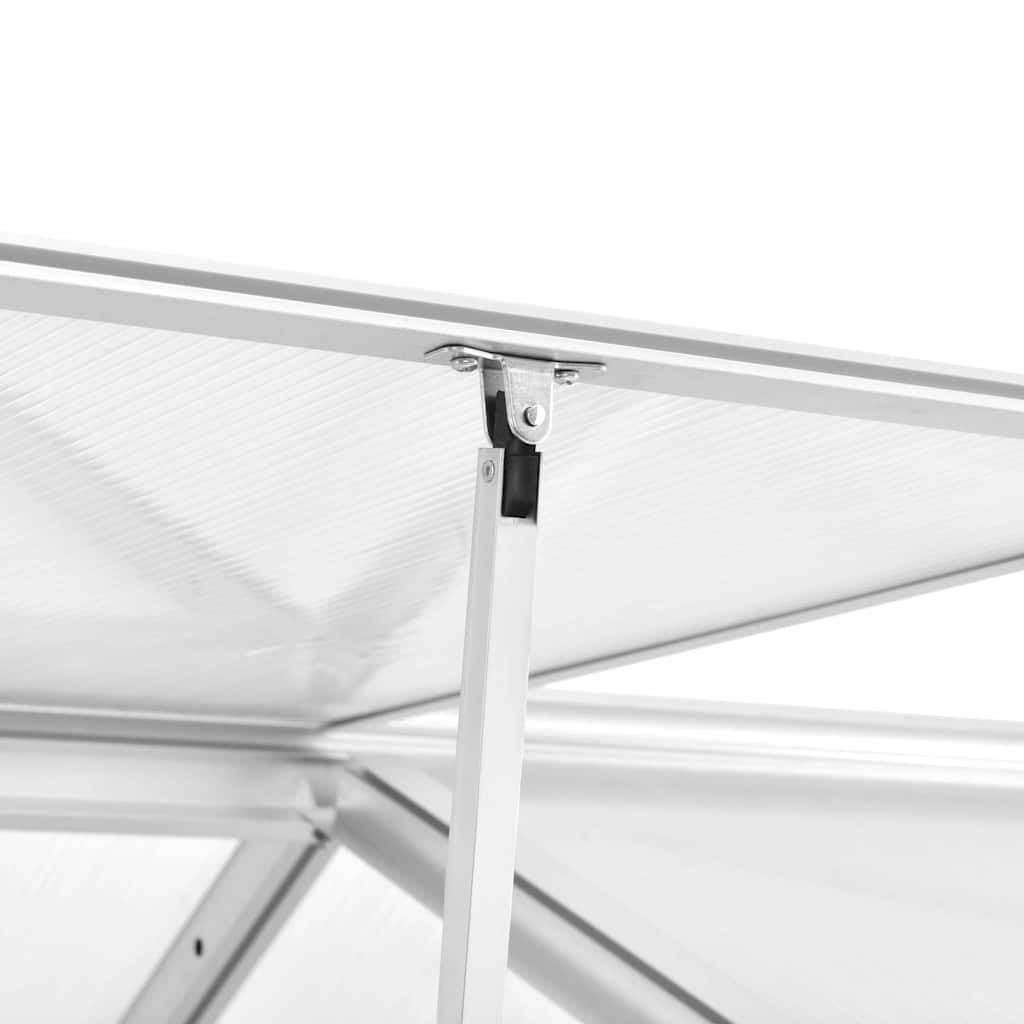 Aluminiowa szklarnia, 421 x 190 x 195 cm, 15,6 m³, z odpornymi na promieniowanie UV płytami poliwęglanowymi, odporna na warunki atmosferyczne, dla ogrodników hobbystycznych, idealna do