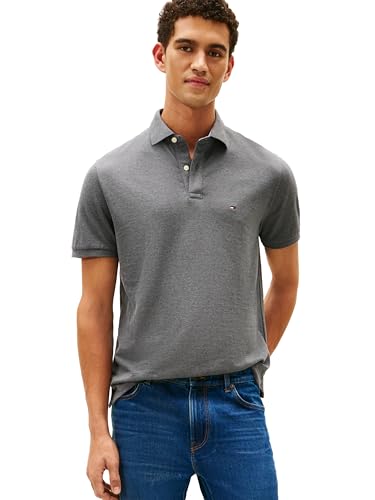 Image of Tommy Hilfiger Mens Short Sleeve Cotton Pique Polo Shirt in Regular Fit