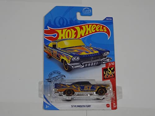 Hot Wheels '57 Plymouth Fury HW Flames Azul miniatura 1