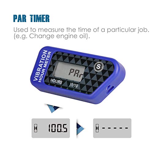 image for Runleader Digital Self Powered Wireless Hour Meter,Vibration Activated