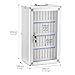 QWORK Cell Phone Storage Cabinet, 36-Slot Lockable Phone Locker with Clear Door, Portable Handle, Wall Mount or Desktop Phone Organizer for Classroom, Office, Meetings