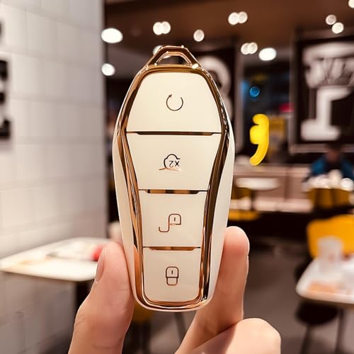 Funda para llave de coche en TPU con llavero para el día a día en BYD Atto 3 Yuan y Dolphin E2