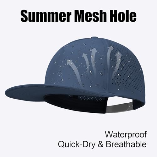 Image of M /L /XL /XXL Oversize Flat Bill Baseball Cap for Men Women Quick Dry Snapback Hats Summer Mesh 5 Panel Cap