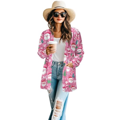 Image of Women's Open Front Cardigan Long Sleeve Loose Sweater Lightweight Soft Cardigan Jackets