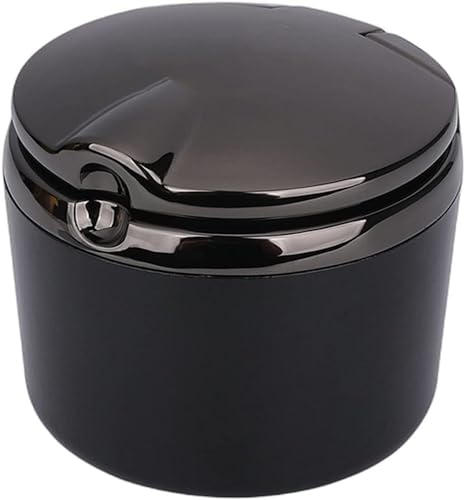 LONGMUN 車用灰皿 タバコ灰皿 携帯灰皿 取り外し可 灰捨て簡単 カー灰皿 ベンツカーの灰皿車の室内用品アッシュボックスLEDライト付け 車用イージークリーンスモーク灰皿灰皿のオリジナルの車のカップシェルカバー合金のスタイル ミニごみ箱 (A)