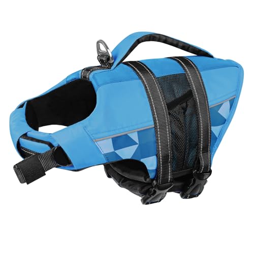 CITÉTOILE Gilet de Sauvetage pour Chien Bleu S