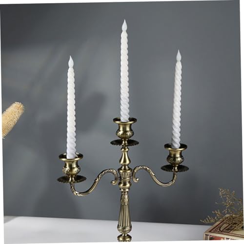 Velas cónicas en espiral LED de cera con llama realista pack de 6 unidades 4