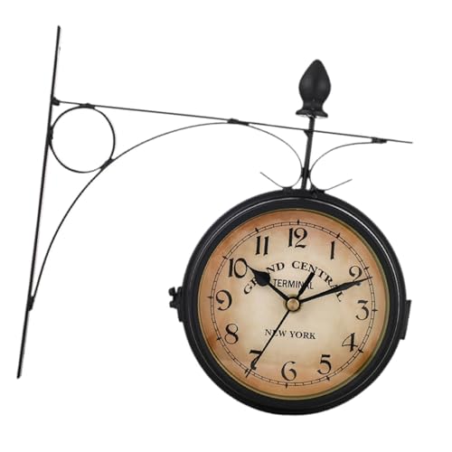 Reloj de pared de hierro para decorar salones elegantes y porches 2