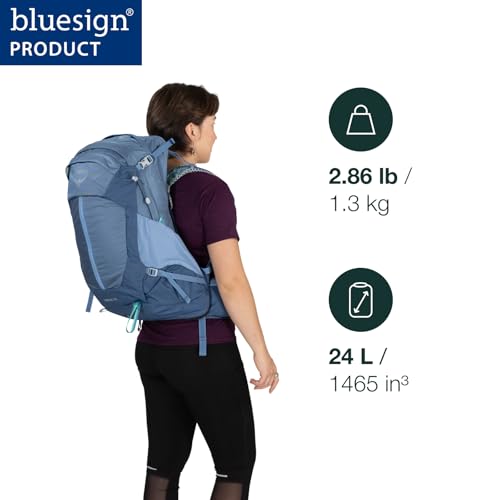 Osprey Sirrus 24L Women's Hiking Backpack - Adjustable Daypack with Waterproof Raincover & Bottle Pockets, Medium Grey - Additional View