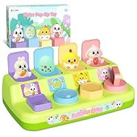 Letapapa Interactive Pop Up Toys for Toddlers, Baby Toys 18 Months, Montessori Cause and Effect Toys for 2 Years Old Early Learning, Easter Toddler Toys Gifts, Easter Basket Stuffers