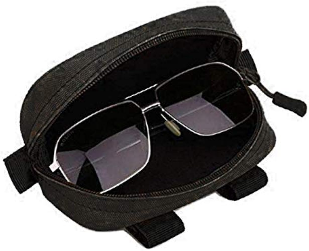 Sight Master ハード系ナイロン製ジッパー付きメガネケース・黒 Sight Master ハード系ナイロン製ジッパー付きメガネケース・黒