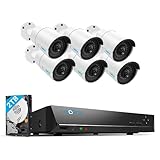 REOLINK 8CH 5MP Home Security Camera System, 6pcs Wired 5MP Outdoor PoE IP Cameras, 8MP 8CH NVR with 2TB HDD for 24-7 Recording, RLK8-410B6-5MP