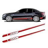 Arwrilt 2 PCS Racing Stripes Side Body Decals, 7.38ft Personalized Sports Side Skirt...