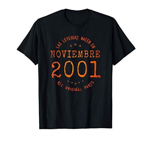 Las Leyendas nacen en Noviembre de 2001 - Regalo de 20 años Camiseta
