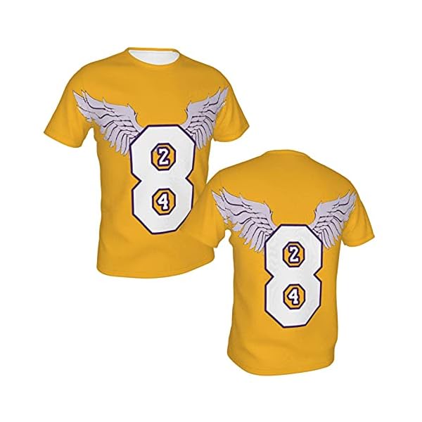 Tribute 8 and 24 Legend Forever 3D Graphic Print t Shirt,R.I.P Superstar Basketball Short Sleeve Shirt - Image 6