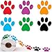 Nv Wang Adesivo Zampa Cane,Adesivi con Stampa Zampa 1 Rotolo da 500 Pezzi Colorata Cane Gatto Orso Animale Domestico Impronta di Zampa Adesivi Etichette per Decalcomanie della Parete